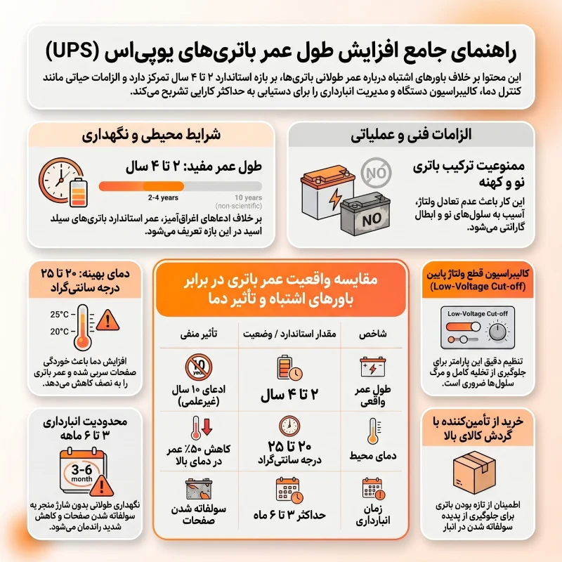 افزایش طول عمر باتری یو پی اس